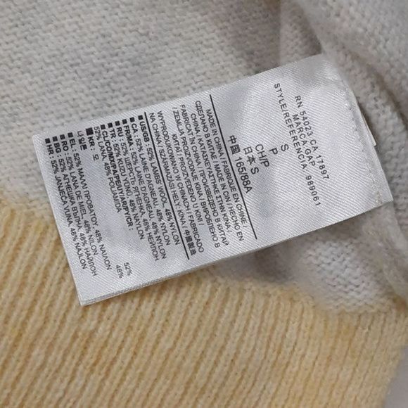 GAP Wool Stripped Wool Mix Sweater S - Picture 9 of 9